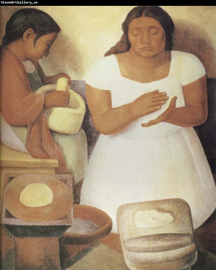 Diego Rivera Make the tortilla